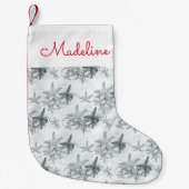 Starvis op het Zee patroon | Jouw namen toevoegen Kleine Kerstsok (Voorkant)