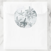 Starvis op het Zee patroon Ronde Sticker (Tas)