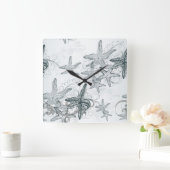 Starvis op het Zee patroon Vierkante Klok (Huis)