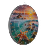 Starvis op strand bij zonsopgang dartbord (Voorkant Links)