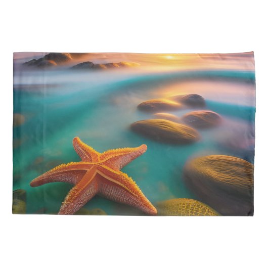 Starvis op strand bij zonsopgang kussensloop (Achterkant)