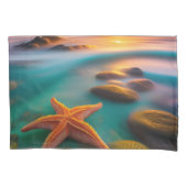 Starvis op strand bij zonsopgang kussensloop (Voorkant)