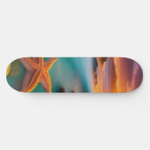 Starvis op strand bij zonsopgang persoonlijk skateboard (Horizontaal)