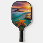 Starvis op strand bij zonsopgang pickleball paddle (Achterkant)
