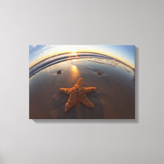 Starvis op strand canvas afdruk (Voorkant)