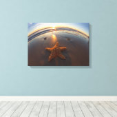 Starvis op strand canvas afdruk (Insitu (Houten vloer))