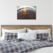 Starvis op strand canvas afdruk (Insitu (Slaapkamer))