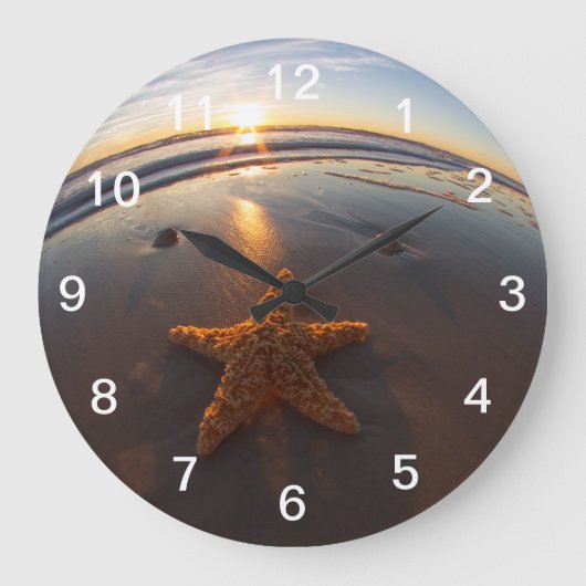 Starvis op strand grote klok (Voorkant)