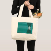 Starvis op waterlint met zilvertrim grote tote bag (Voorkant (product))