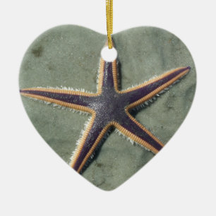 Starvis Paarse zee ster op strand Keramisch Ornament
