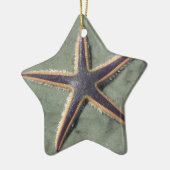 Starvis Paarse zee ster op strand Keramisch Ornament (Links)