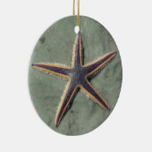 Starvis Paarse zee ster op strand Keramisch Ornament (Rechts)