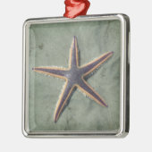 Starvis Paarse zee ster op strand Metalen Ornament (Links)