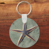 Starvis Paarse zee ster op strand Sleutelhanger (Voorkant)
