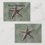 Starvis Paarse zee ster op strand Visitekaartje (Voorkant / Achterkant)