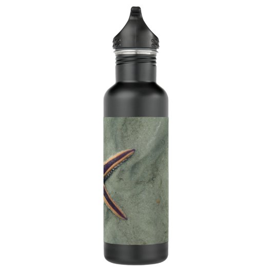 Starvis Paarse zee ster op strand Waterfles (Rechts)