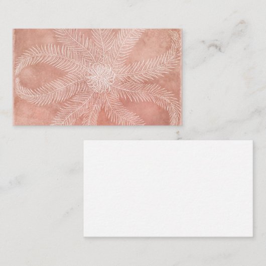 Starvis - Zee ster in koraalperkleurige Waterverf Visitekaartje (Voorkant / Achterkant)