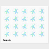 Starvis - Zee ster in pasteelkleuren Ronde Sticker (Vel)