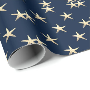 Starvispatroon op vaste achtergrond cadeaupapier