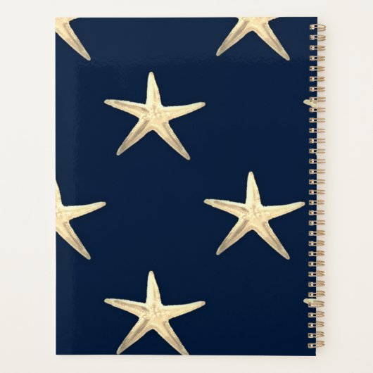 Starvispatroon op vaste achtergrond planner (Achterkant)