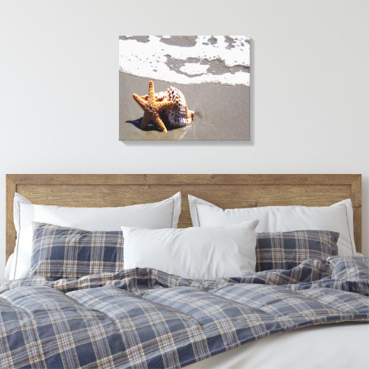 Starvissen en schaal- en schelpdieren canvas afdruk (Insitu (Slaapkamer))
