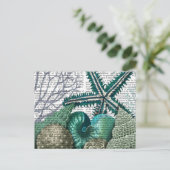 Starvissen onder het Zee Briefkaart (Staand voorkant)