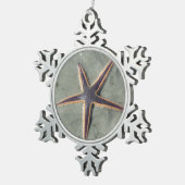 Starvissen Tin Sneeuwvlok Ornament (Rechts)