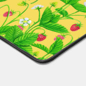 Starwberry tuin op geel bureaumat (Hoek)