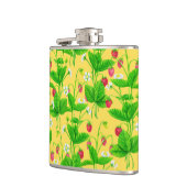 Starwberry tuin op geel heupfles (Links)