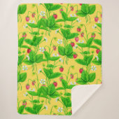 Starwberry tuin op geel sherpa deken (Voorkant)
