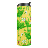 Starwberry tuin op geel thermosbeker (Gedraaid links)