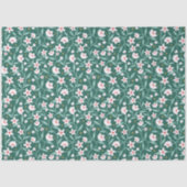 Stary Botanical Blossom Vine Leaf Pattern Tissuepapier (Voorkant)