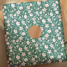 Stary Botanical Blossom Vine Leaf Pattern Tissuepapier