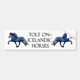 Stary Night Charismatic Tolting IJslands paard Bumpersticker