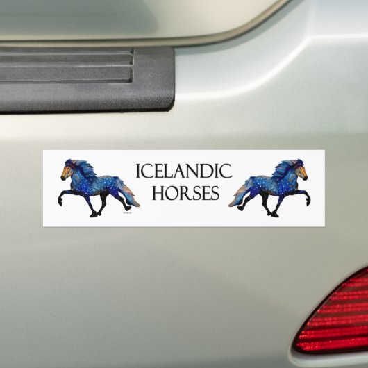 Stary Night Charismatic Tolting IJslands paard Bumpersticker (Op auto)