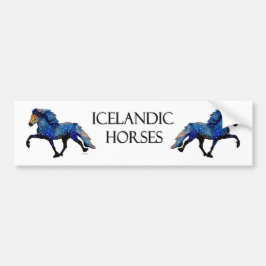 Stary Night Charismatic Tolting IJslands paard Bumpersticker