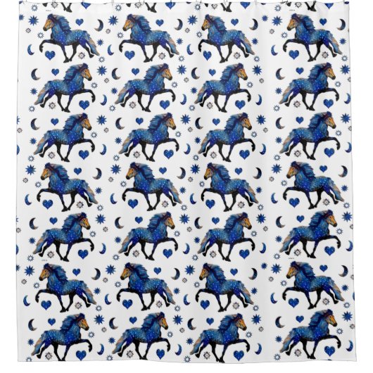 Stary Night Charismatic Tolting IJslands paard Douchegordijn (Voorkant)