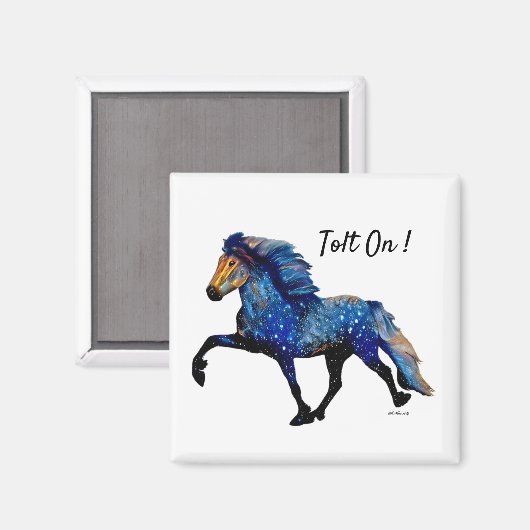 Stary Night Charismatic Tolting IJslands paard Magneet (Voorkant / Achterkant)