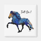 Stary Night Charismatic Tolting IJslands paard Magneet (Voorkant)