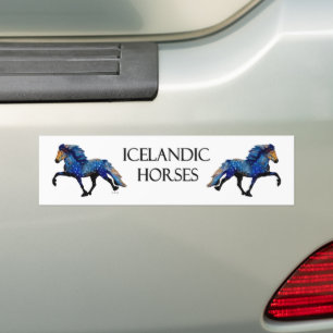 Stary Night Charismatische IJslandse töltpaard Bumpersticker