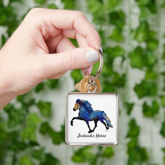 Stary Night IJslands paard Sleutelhanger (Hand)