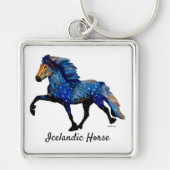 Stary Night IJslands paard Sleutelhanger (Voorkant)