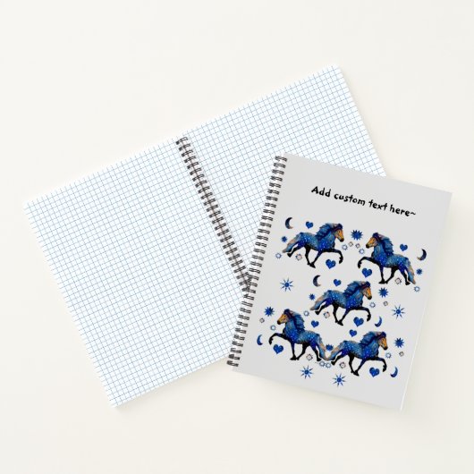 Stary Night IJslandse paarden Notitieboek (Binnen)