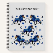 Stary Night IJslandse paarden Notitieboek (Voorkant)