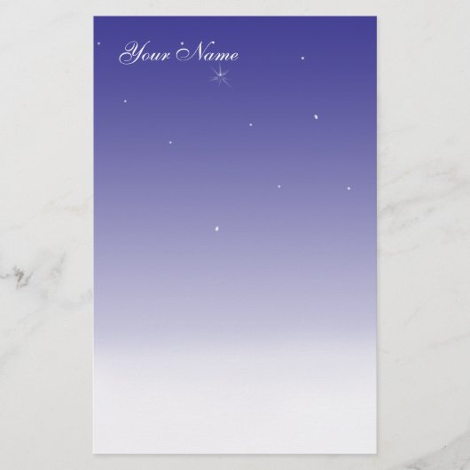 Stary Winter Night Briefpapier (Voorkant)
