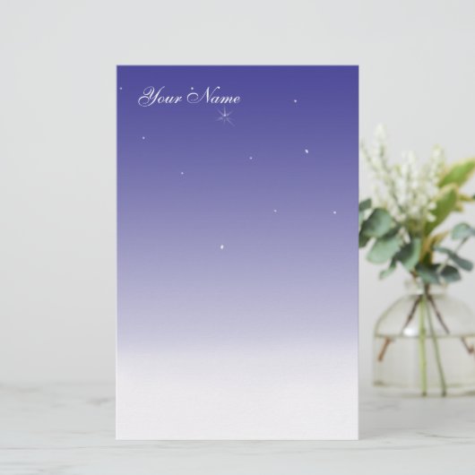 Stary Winter Night Briefpapier (Staand voorkant)