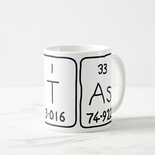 Stas periodieke lijstnaam mok (Voorkant rechts)