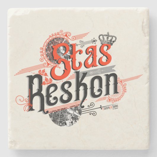 Stas Reskon marmer onderzetter (Voorkant)