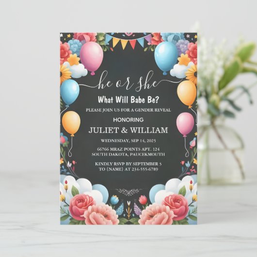 Stash Fun Cloud Familie in het Spaans Genderonthul Kaart (Staand voorkant)