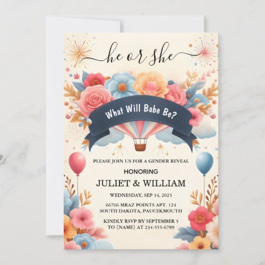 Stash Fun Cloud Family in het Spaans Gender Reveal Kaart (Voorkant)